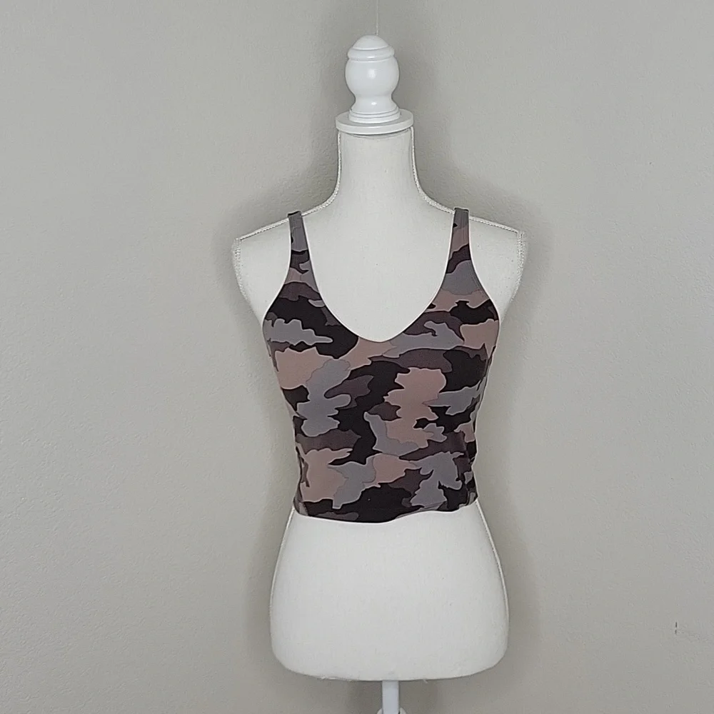 Lululemon Align Camo Heritage Dusty Bronze Workout Sports Bra